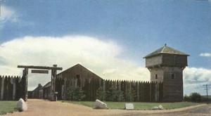 Postal de Fort Nisqually Tacoma Washington Hudson Bay Com Outpost 1950 Union Oil - Imagen 1 de 2