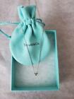 TIFFANY & Co 0.03ct Sterling Silver By The Yard Diamond Necklace with Box