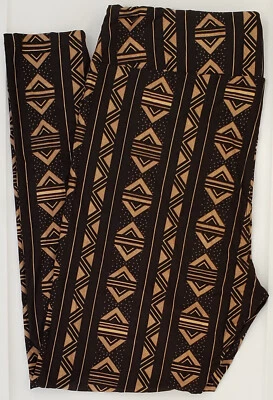 Leggings TC2 LuLaRoe Alto y Curvilíneo2 Suroeste Tribal Azteca Estampado en Negro K54 Foto 1 de 4