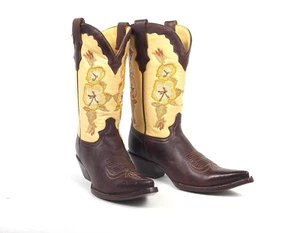 Botas de Vaquero Corral Clásicas - Mujer Talla 8M - Marrón Amarillo Nuevas sin Caja - Imagen 1 de 9