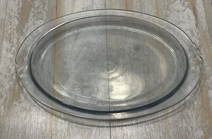 Pyrex Baking Broiler Glass Plate Oval Clear Serving Platter 812 A-3 12.5” VTG - Picture 1 of 5