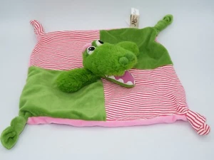 Maison Chic Gabby the Gator Rattle Blankie Baby Security Blanket Alligator Pink - Picture 1 of 4