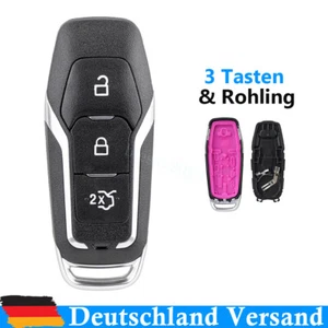 3Tasten Schlüssel Gehäuse passend für Ford S-Max Kuga Focus Fiesta Mondeo Galaxy - Bild 1 von 9