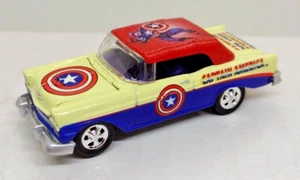 JOHNNY LIGHTNING MARVEL CAPTAIN AMERICA 1956 CHEVY CONVERTIBLE - FREE SHIPPING - Picture 1 of 7