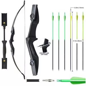 30lb/40lb 56" Takedown Recurve Bow and carbon arrow Archery Set Right left hand - Picture 1 of 26