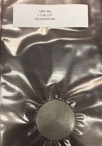 Objetivo de pulverización de molibdeno (Mo), 99,99% puro 1,7" de diámetro x 0,125" de espesor  - Imagen 1 de 3