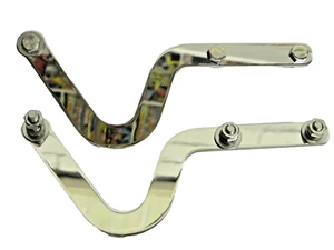 CLASSIC AUSTIN ROVER MINI STAINLESS BONNET HINGES MK3 1970-2001 C/W FITTINGS   - Picture 1 of 4