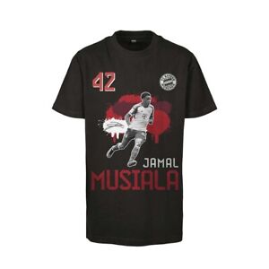 Koszulka dziecięca Jamal Musiala czarna piłkarz FC Bayern Monachium 33611 przedmiot dla fanów