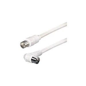 Antennenkabel mit IEC Stecker und IEC Winkelkupplung, weiß, versch. Längen - Bild 1 von 1