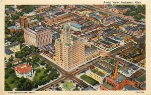 Postal Rochester Minnesota vista aérea sin usar - Imagen 1 de 2