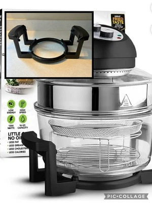 Base de soporte de recipiente de repuesto para freidora de aire sin aceite Big Boss de 16 cuartos de galón 9065 negra Foto 1 de 3