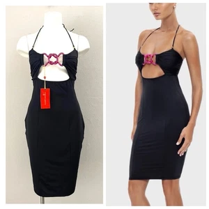 God Save Queens Kiss & Ride Black Cocktail Dress Size Large - Picture 1 of 7