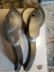 2 Stampin Up Stampin Around JUMBO 2" Wheel Rollers & Stamp Butterfly Collection  - Picture 1 of 14