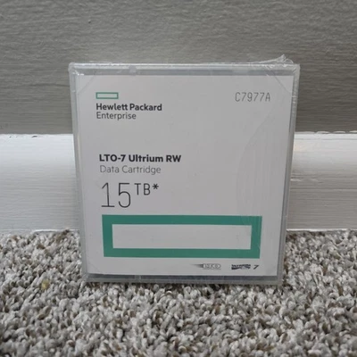 HP C7977A LTO-7 Ultrium RW 15TB Data Cartridge - New / Sealed - Image 1 of 4