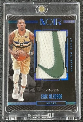 1/1 ERIC BLEDSOE 2017-18 PANINI NOIR JUMBO PARCHE CON EL LOGOTIPO DE LA MARCA NIKE USADO EN JUEGOS 1/1 Foto 1 de 2
