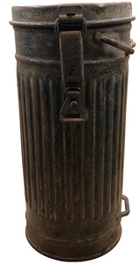 Original gas mask canister from World War II, a relic of the German army - Picture 1 of 13