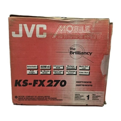 JVC KS-FX270 Reproductor de Cassette Desmontable Receptor Coche Estéreo Nuevo Antiguo Stock En Caja Foto 1 de 4