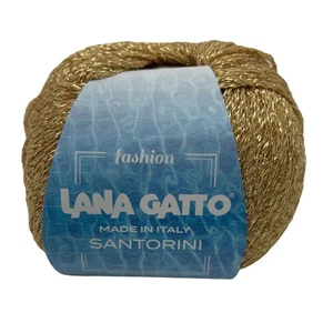 Lana Gatto Santorini #8612 Gold DK Weight Yarn Viscose Polyester Skein NEW - Picture 1 of 4