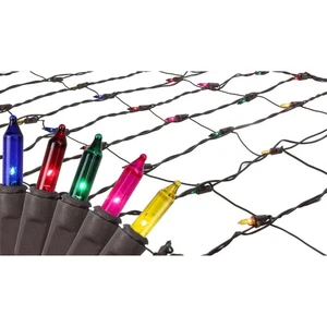 Northlight 2' x 8' Multi-Color Mini Tree Wrap Christmas Lights Brown Wire - Picture 1 of 3
