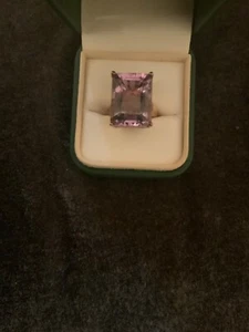 21 Ct (Approx.) Rose de France / AMETHYST Ring Rose gold vermeil - Size P - Picture 1 of 1