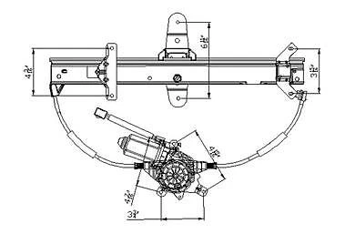 REGULADOR VENTANA TRASERO IZQUIERDO SE ADAPTA A MERCURY GRAND MARQUIS 92-11 FO1550111 741-679 Foto 1 de 1