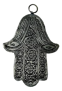 Colgante artesanal de decoración marroquí Hamsa para mal de ojo - Imagen 1 de 1