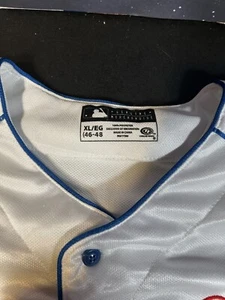 Camiseta deportiva de colección True Fan Chicago Cubs blanca cosida con botones para hombre talla XL - Imagen 1 de 12