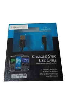 Naztech Charge and Sync USB Cable for Micro USB Devices NEW 🆓 Shipping - Picture 1 of 3