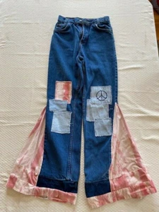 Handmade Hippie Bell Bottoms Costume, girls size 14 - Picture 1 of 7