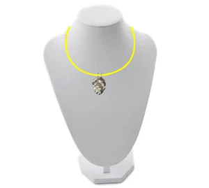 Pine Cone FT81 1.6x1.8cm English Pewter On 18" Yellow Cord Necklace - Picture 1 of 1