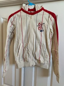 Vintage Womens Stussy Striped Zip Up Hoodie Small 2004 Y2K - Picture 1 of 8