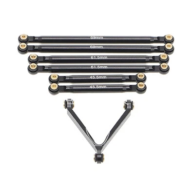For Axial SCX24 1/24 C10    RC Car Shell Body Link Pull Rod Kits Black - Image 1 of 4