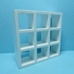 Dollhouse Miniature Wood Shelf Unit for Cube Storage in White T2700 - No Cubes - Picture 1 of 4