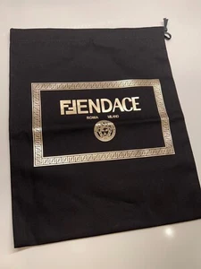FENDACE FENDI x Versace Drawstring Dust Bag Purse Shoes Storage Cover 10"x13" - Picture 1 of 4