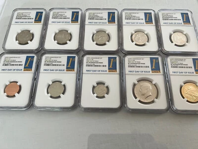 2017-S 225TH ANNIVERSITY 10 COIN SET "F.D.O.I."NGC SP70 E.F. "TOP POP" - Image 1 of 4