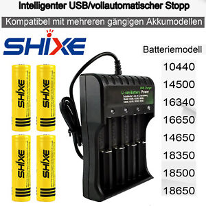 4Stk Akkus 18650 4200mAh 3,7V Li-Ion Batterien mit USB Batterieladegerät