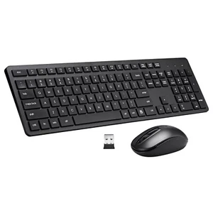 Wireless Keyboard and Mouse Combo, 2.4G Silent Cordless Keyboard Mouse Combo ... - Picture 1 of 7