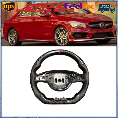 For Mercedes-Benz Carbon Fiber Steering Wheel AMG C63 C43 SLC GLC GLA GLE GLS  - Изображение 1 из 4