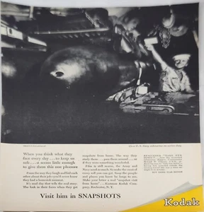 Eastman Kodak Co 1944 anuncio de colección submarino de la Marina de los Estados Unidos en servicio activo - Imagen 1 de 1