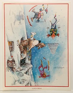 Lunch Break, póster de Gary Patterson, impresión de reproducción 1985 - Imagen 1 de 1