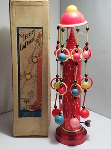 Vintage Wind Up Whirligig Merry Go Round 1940 Spielzeug Japan Modern Toys in Box funktioniert - Bild 1 von 15