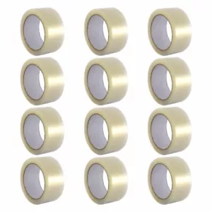 12 x Clear Tape 48MM X 66M Parcel Packaging Packing Tape Carton Box Sealing - Imagen 1 de 18