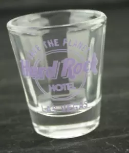 Hard Rock Hotel Las Vegas Save The Planet STP 2,25" Schnapsglas lila Buchstabe - Bild 1 von 5