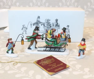 Vintage 1996 Dept 56 Heritage Village CAROLING W/ THE CRATCHIT FAMILY 58396 Set3 - Bild 1 von 8