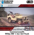 Willys MB quarter ton 4x4 Truck Comonwealth Model Kit 1:56 Rubicon Models 280050