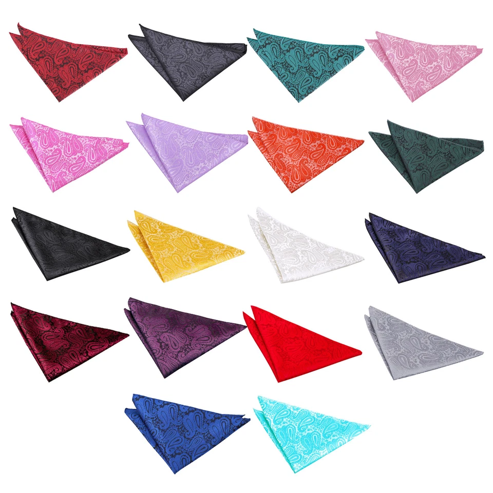 Pocket Square Handkerchief Hanky Woven Floral Paisley Mens Accessory by DQT - Image 1 of 1