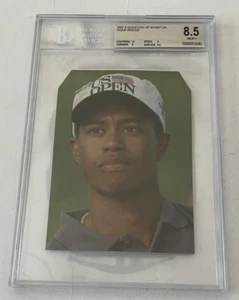 TIGER WOODS RC 1997 A QUESTION OF SPORT BGS 8.5 NM -MT+ SHORT PRINT - Picture 1 of 3