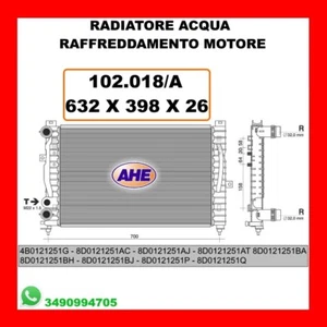 RADIATORE ACQUA RAFFREDDAMENTO MOTORE VW PASSAT V/VI 6/18 - AUDI A4/A6  102018/A - Bild 1 von 1