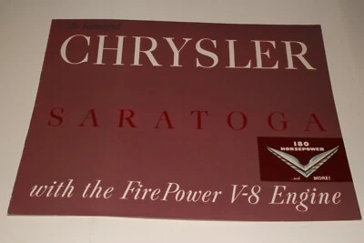 Chrysler Saratoga 1952 catálogo de colores de fábrica, original Foto 1 de 4