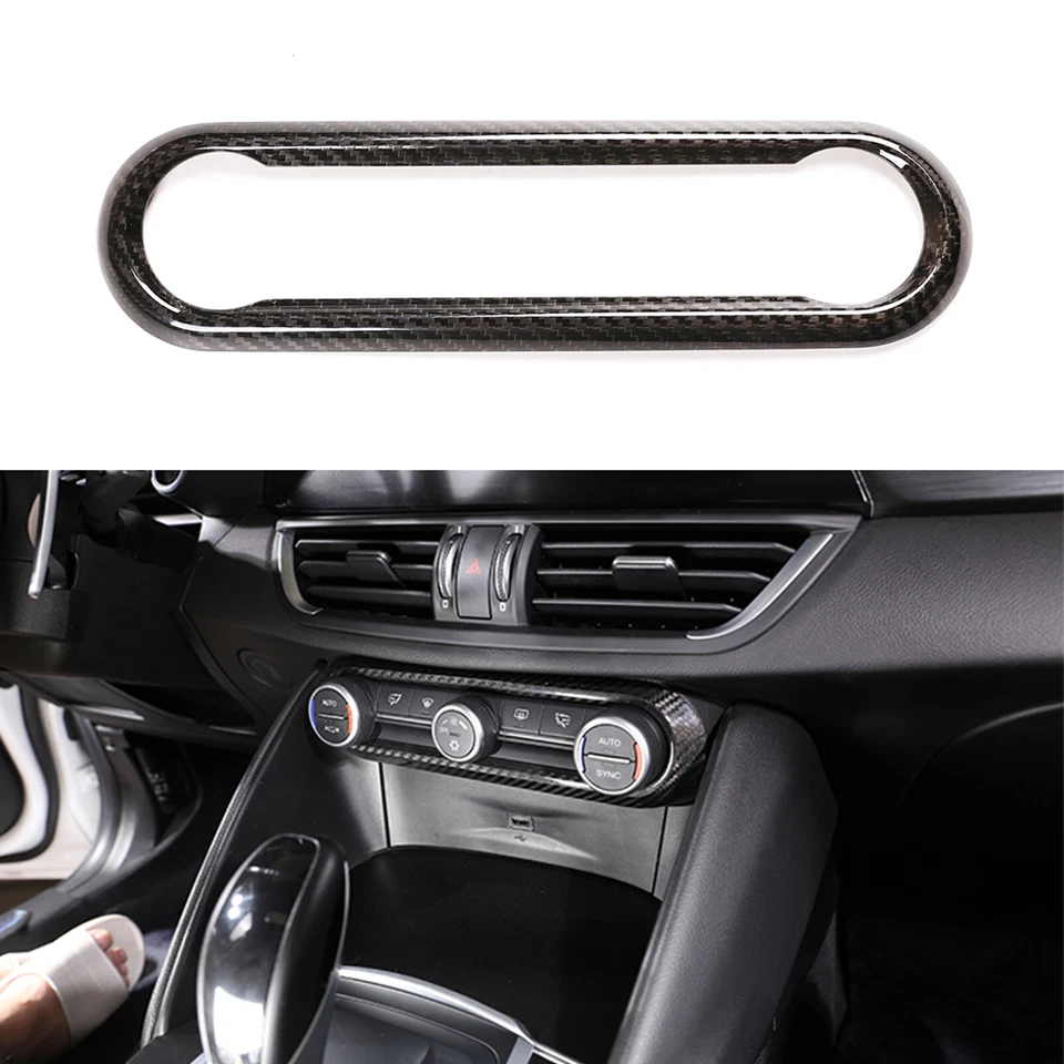 Отделка панели кондиционера из настоящего углеродного волокна для Alfa Romeo Giulia Stelvio - Изображение 1 из 4